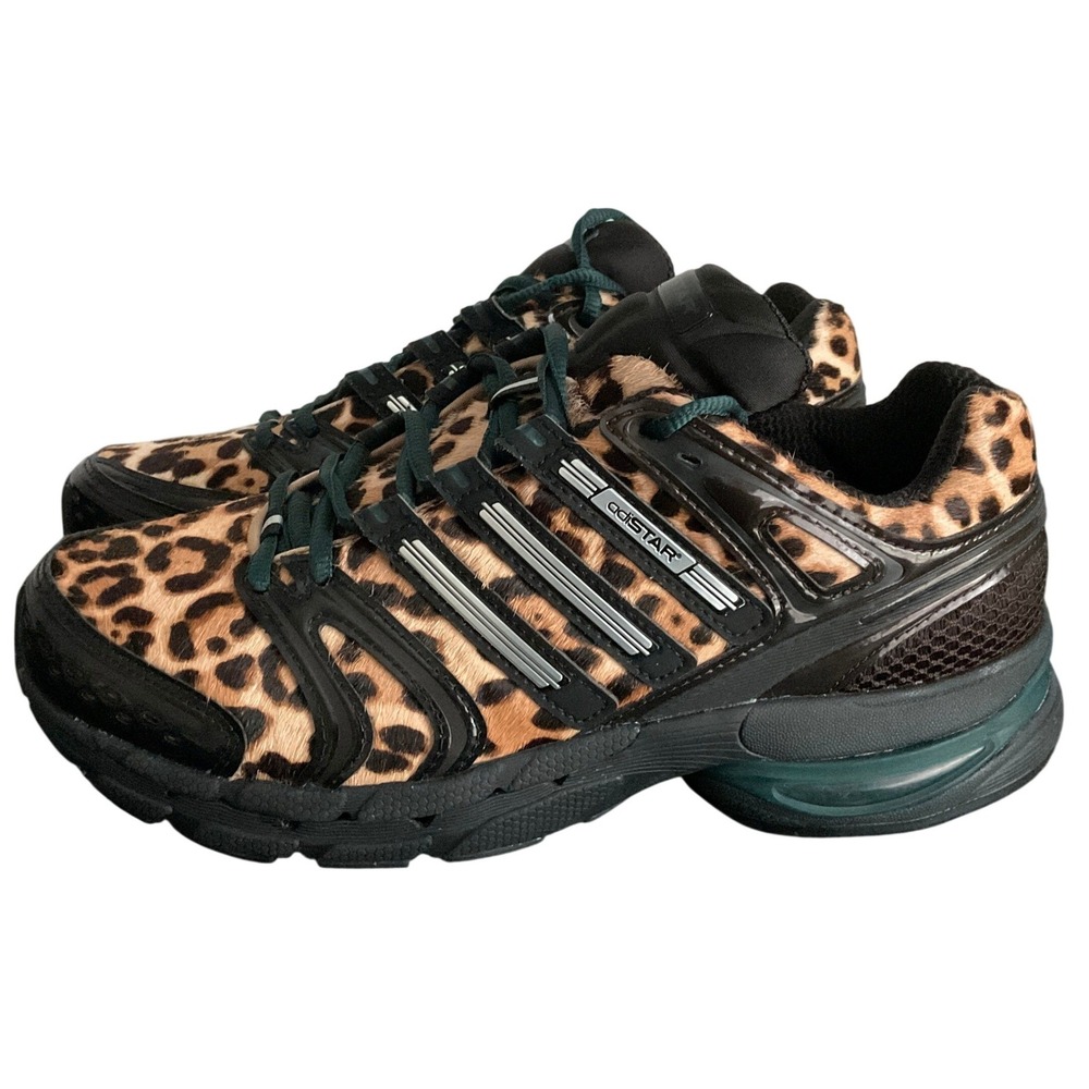 Adidas Adistar Control 5 W Leopard Print Sneakers Aurora Ivy Black KI4204 7.5